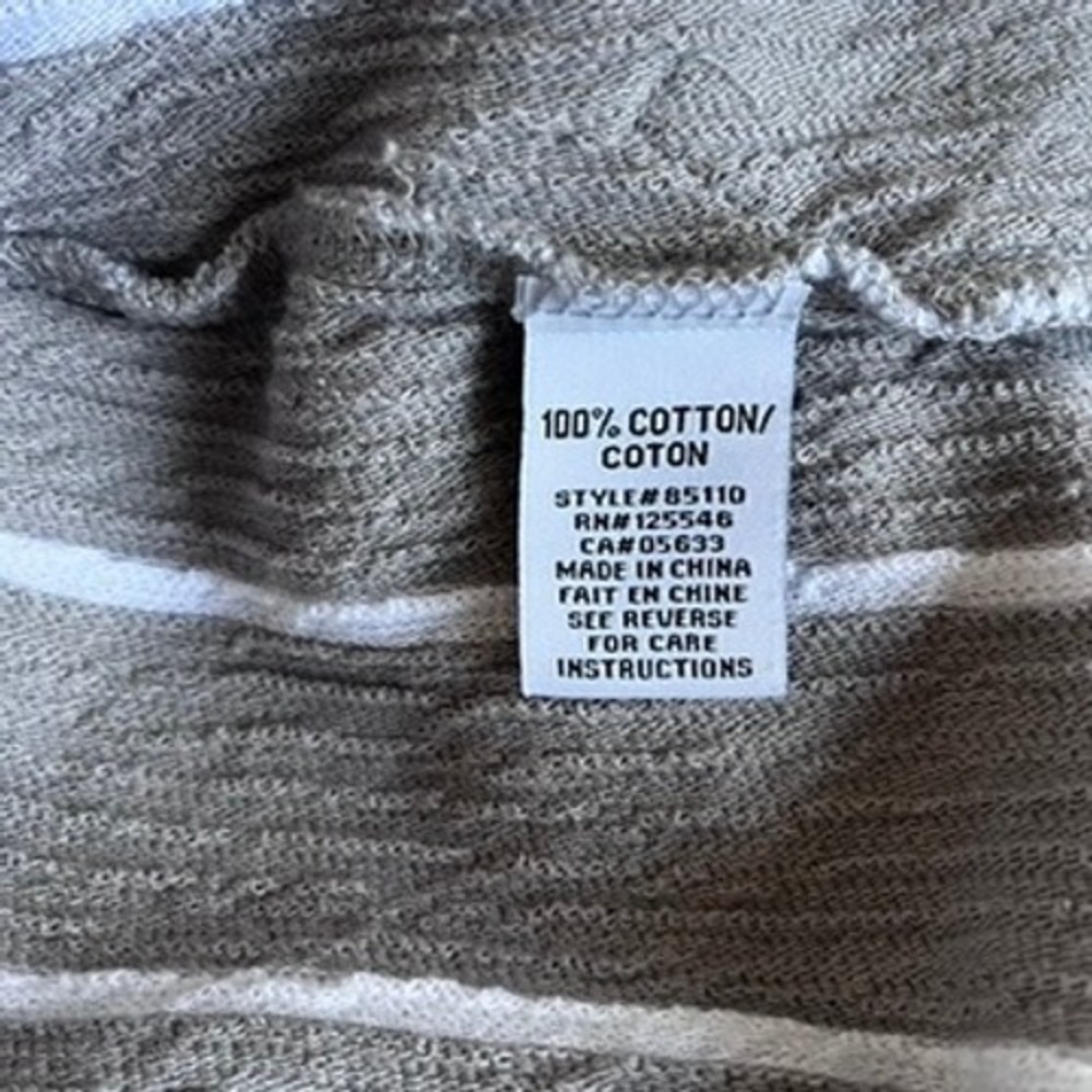 Habitat French Terry Stripe Hoodie Cotton Button‎ Front Sweatshirt size large - Picture 13 of 14